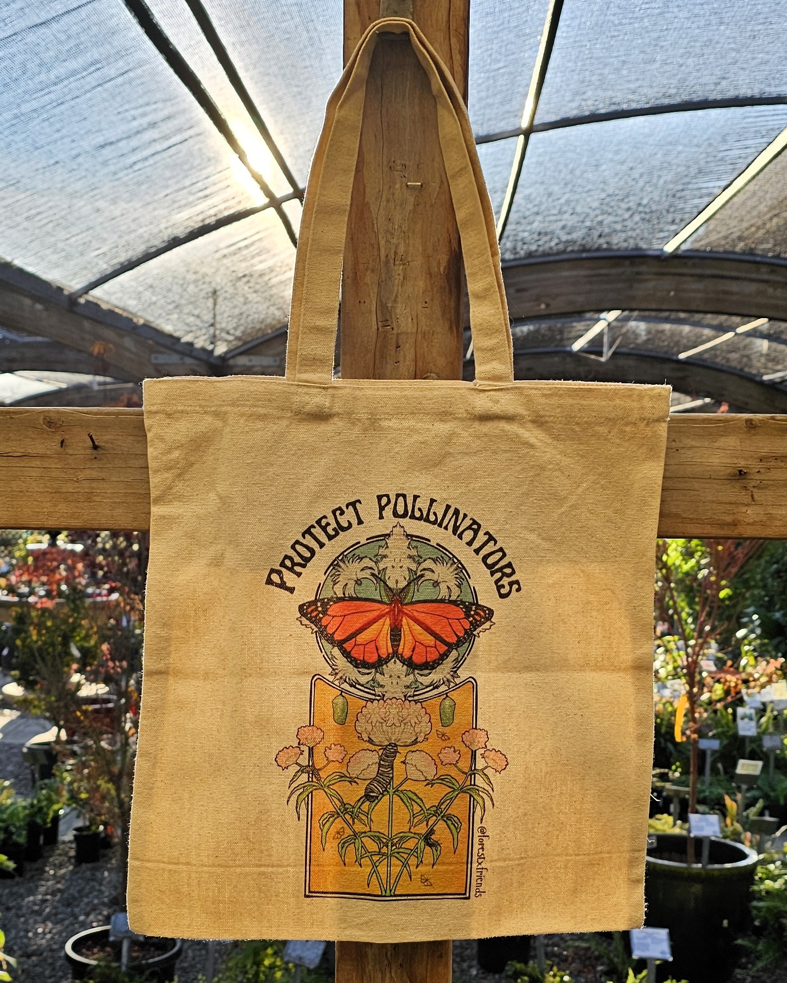 New artist in the Nursery! We're excited to have these amazing Art Nouveau inspired totes and garden signs available from local artist and Habitat Garden designer Janet Richardson. Come check out her stuff in our store or at @forestxfriends 🦋
#berkeleyhorticulturalnursery #berkeleyhort #bayareaplants #californianativeplants #pollinators #pollinatorgarden