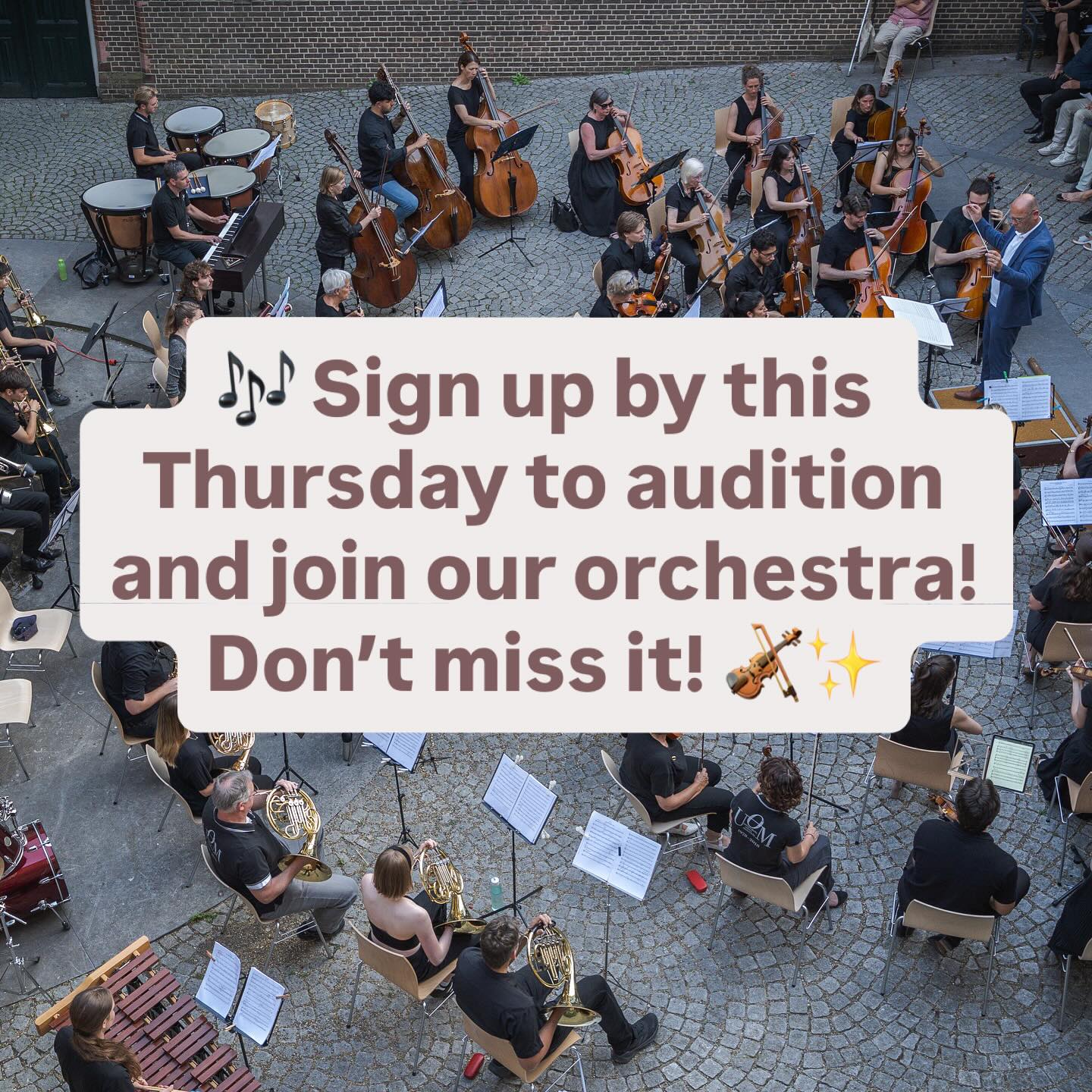 🎶 Want to make music with us? Auditions for our or…