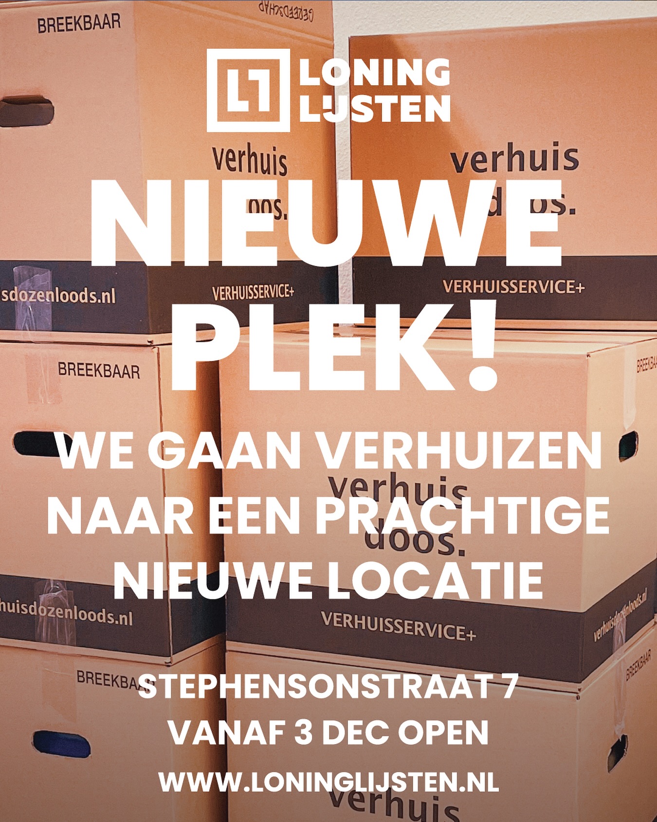 NIEUWE LOCATIE VANAF 3 DECEMBER
Stephensonstraat 7
woe-vrij 11:00 tot 17:00
Zaterdag op afspraak