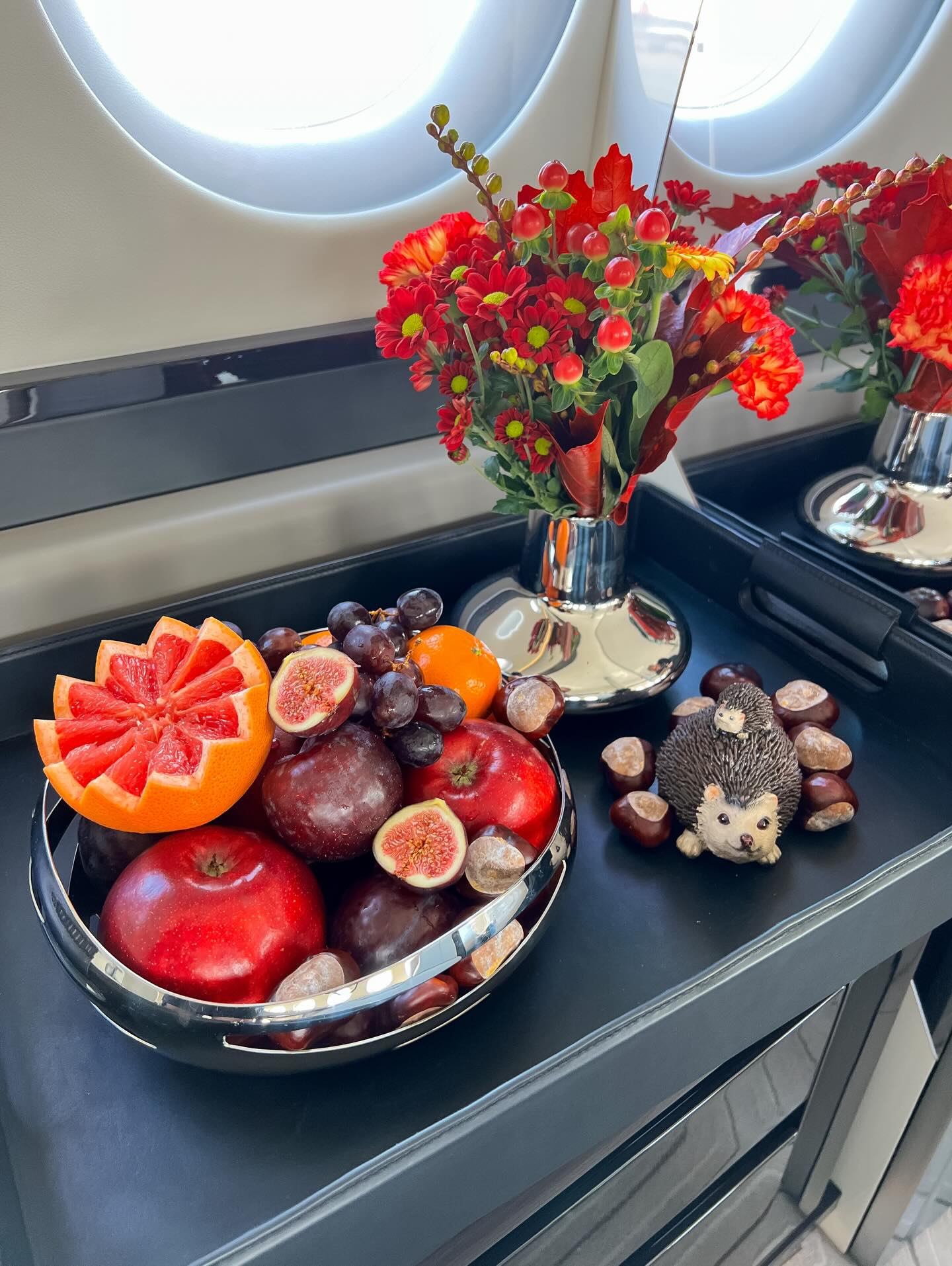 A taste of comfort at 40,000 feet. Dynamic Attendants ensures every flight feels warm, thoughtful, and beautifully curated. 💚#dynamicattendants #corporateflightattendant