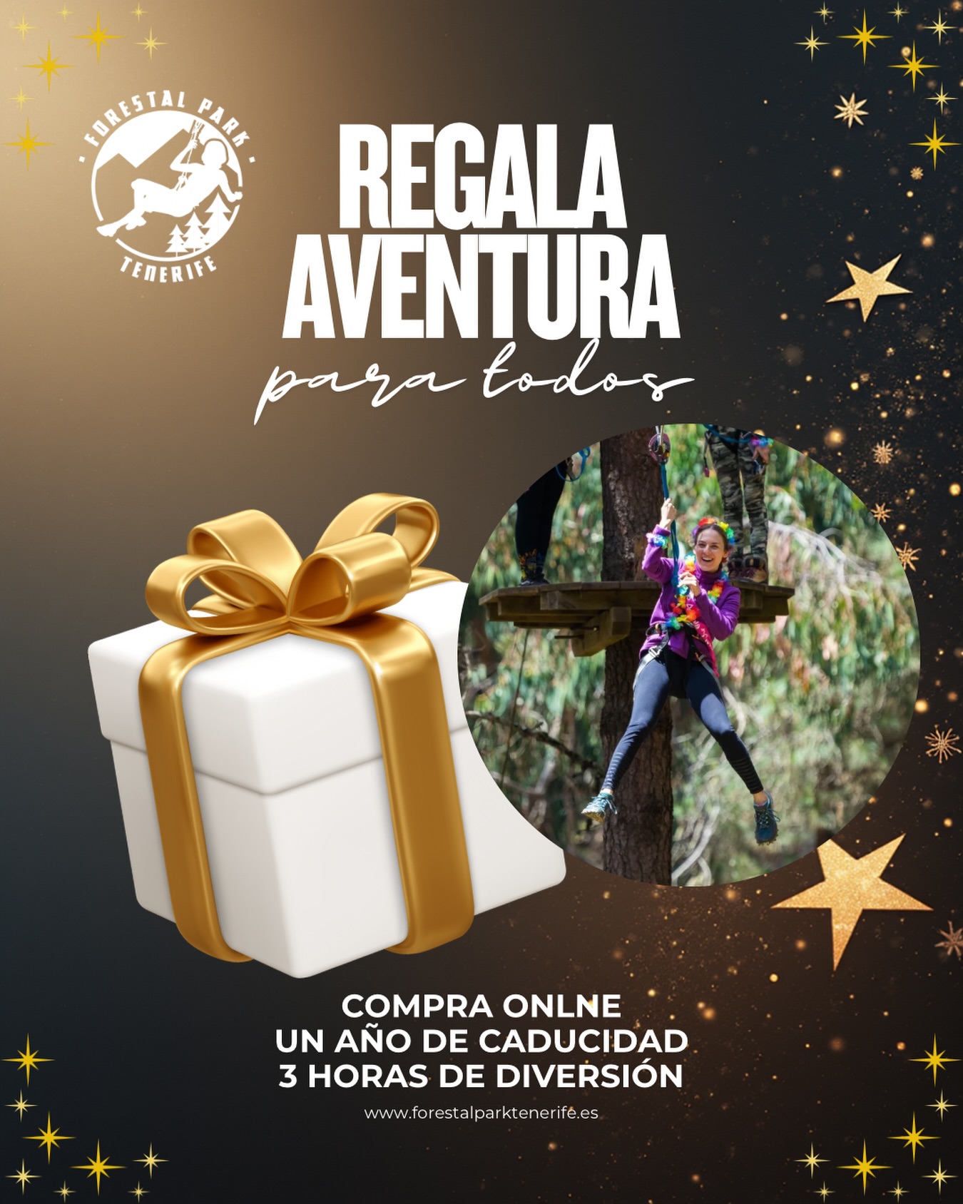 🎁 ¿Buscando el regalo perfecto de última hora?
Regala una experiencia que no se olvida: ¡un Bono Regalo de Forestal Park Tenerife! 🌲✨
🌿 3 horas de aventura entre los árboles
👨👩👧👦 Para toda la familia — desde los 5 años y 1,10 m de altura
📅 1 año de caducidad para canjearlo con total tranquilidad
💻 Se compra 100% online… ¡y lo recibes al momento!
🤸 Ideal para amigos, parejas, familias y amantes de la naturaleza
Regala emoción, aire libre y recuerdos compartidos. No acumula polvo… ¡se vive! 💚
👉 Consigue tu bono ahora y sorprende a esa persona especial: www.forestalparktenerife.es
•
•
•
#bonoregalo #tarjetaregalo #reyesmagos #tenerife #islascanarias #tirolinas