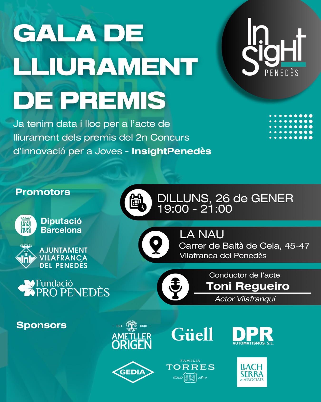 El proper dilluns 26 celebrem la Gala de lliurament de premis! 🏆 🗓️ Dilluns 26 de gener 🕢19:00h 📍La…