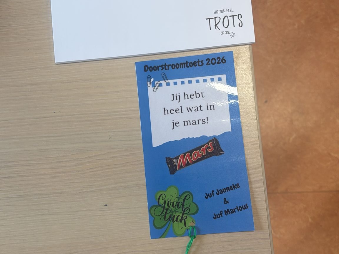 Gisteren en vandaag laten onze toppers van groep 8 zien wat ze kunnen 💪✨
We zijn ontzettend trots op alle kinderen die deze dagen de doorstroomtoets maken.
Zet ’m op, jullie doen het geweldig! 🍀