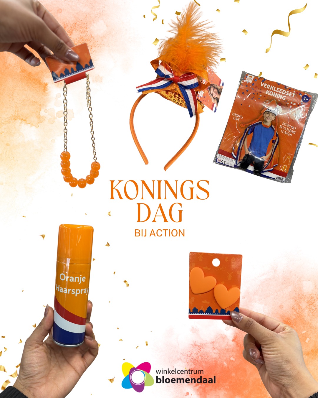 Loop er feestelijk bij en vergeet niet je accessoires voor Koningsdag te halen bij de Action in Winkelcentrum Bloemendaal!
Waar ga jij koningsdag vieren?
#koningsdag2026 #winkeleningouda #winkelcentrumbloemendaal #oranje