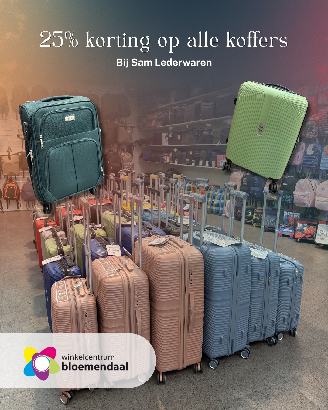 De vakantie komt eraan ✈️
Heb jij al een koffer?
Bij Sam Lederwaren shop je nu koffers met 25% korting.
Perfect moment om goed voorbereid op reis te gaan 💛
#winkelcentrumbloemendaal #gouda #samlederwaren #vakantievoorbereiding