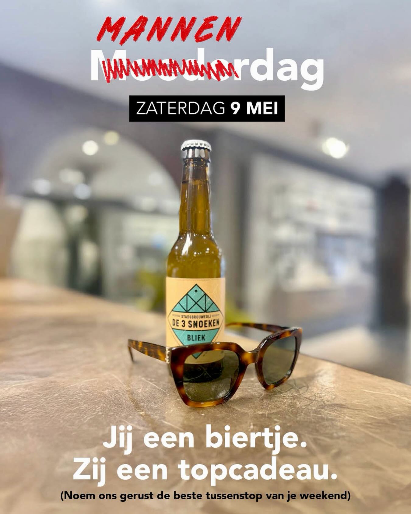 Mannen! Nog geen moederdagcadeau? Wij hebben stijl, advies én een biertje voor je klaar.Kom zat....