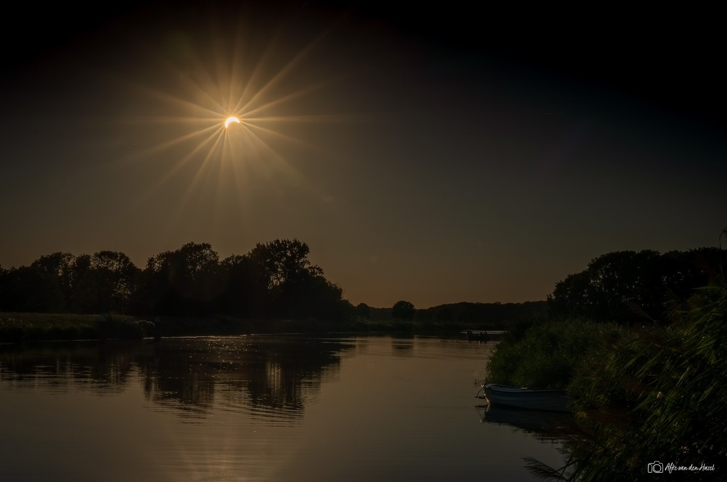 Partial solar eclipse over Laag-Keppel.#landscapephotography #achterhoek #mooiachterhoek #bronck....
