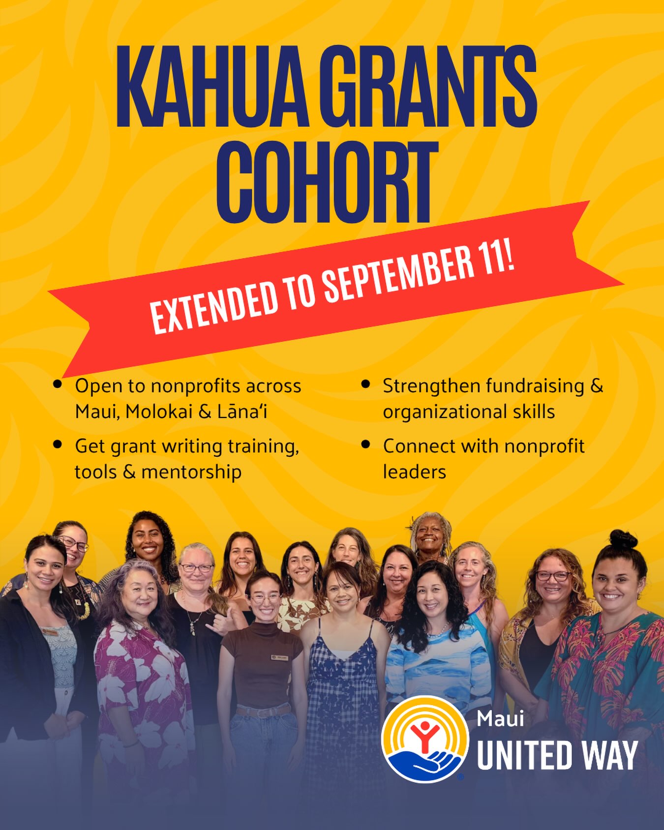 🚨 In case you missed it! We extended our application deadline to Friday September 11th! This is your chance to receive FREE grant writing training, mentorship, and support. Click the link in our Bio to apply