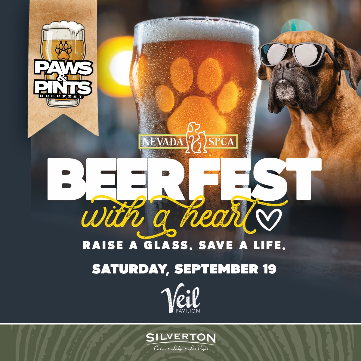 Cold brews, live music, and all the good vibes for a GREAT cause!
Be sure to get your paws on tickets for TOMORROW’S Paws & Pints Beer Fest at @silvertoncasino and help support Nevada SPCA! 🎶🍺🐶
Sample over 20+ breweries and bid on great silent auction items. Grab your tickets at https://nevadaspca.org/events/
Cheers to beer with a heart! 🍻🐾❤️
📅 Saturday, September 19
📍 Veil Pavilion inside Silverton Casino 