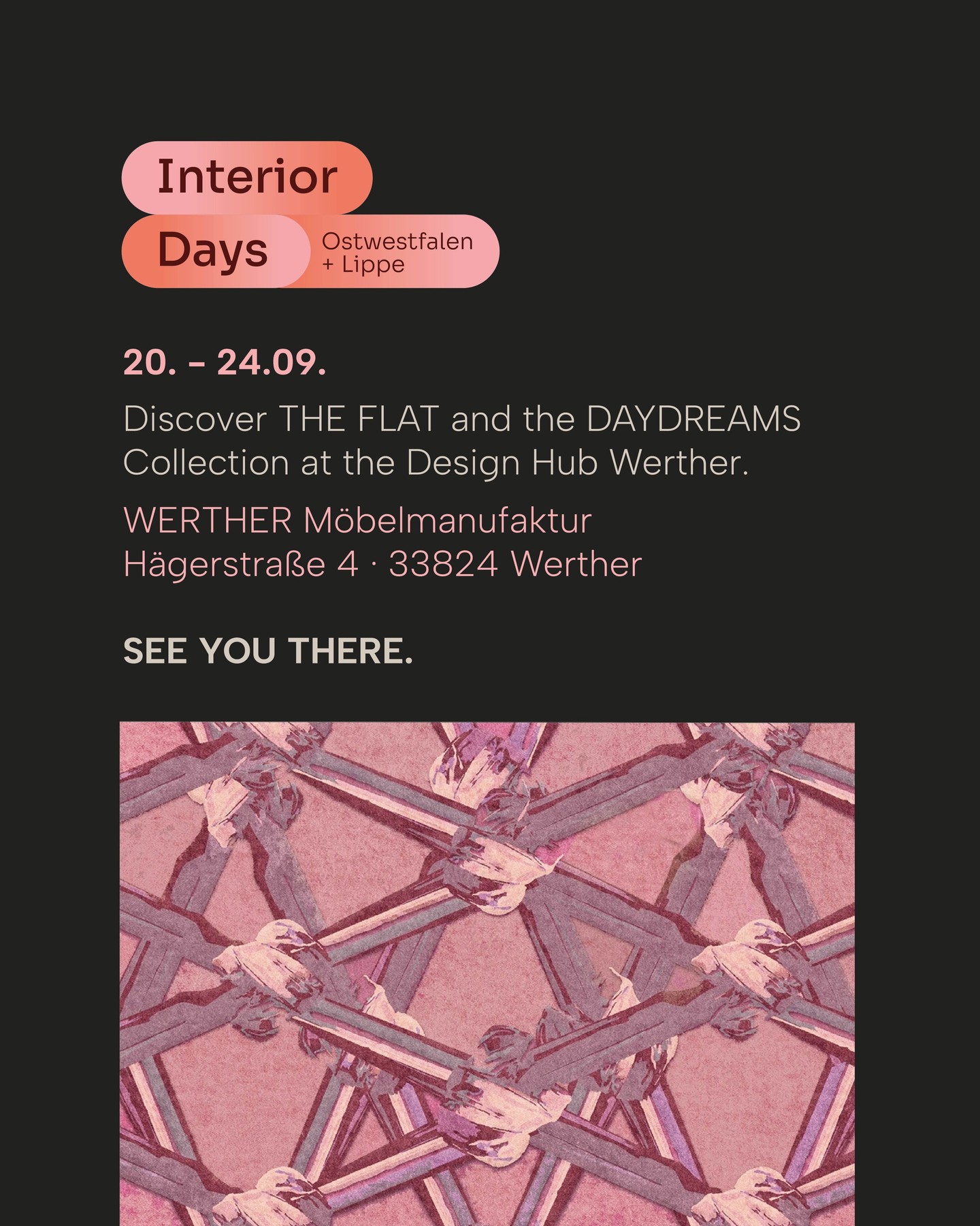 Daydreams – Carpet Collection
The carpet collection by Olaf Kitzig comprises a multifaceted selection of geometric and organic motifs and many colour variations. With their expressive charisma, sculptural dimensionality and professional production, each one is a masterpiece.
Discover the Daydreams Collection at the Design Hub Werther from September 20 to 24, 2026.
SEE YOU THERE.
#KitzigDesignStudio #theFlat #KitzigIdentities
