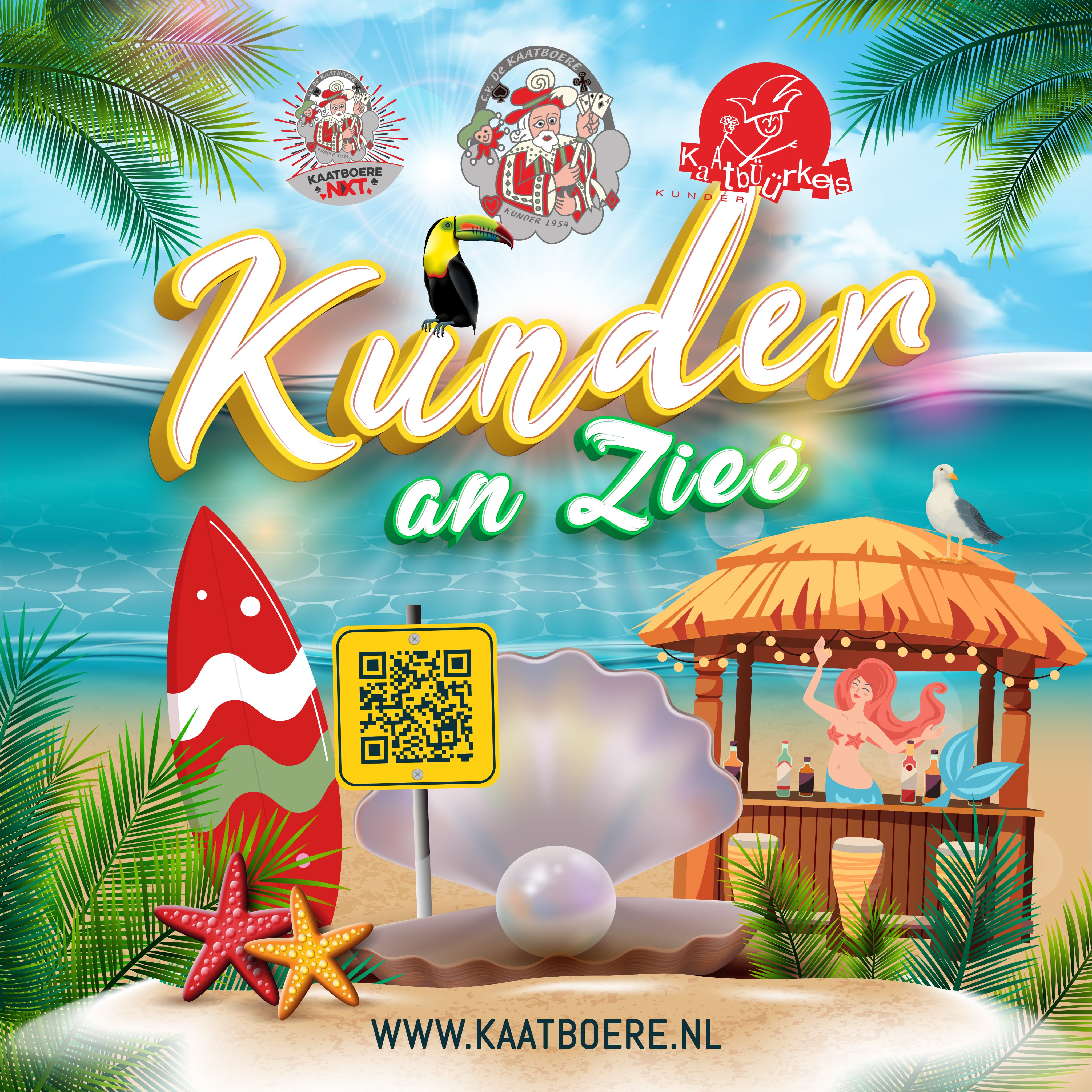Trek dien flip-flops aan, zet uch d’r zonnebril mer op en sjmeer uch good in, want dizze carnaval trekke de Kaatboere noar de kust mit ‘t thema: Kunder an zieë! 🏖️